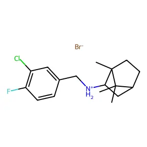 (+-)-endo-N-(3-Chloro-4-fluorobenzyl)-2-bornanamine hydrobromide structure