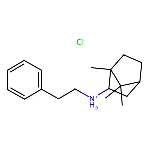 (+-)-endo-N-Phenethyl-2-bornanamine hydrochloride structure