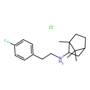 (+-)-endo-N-(p-Fluorophenethyl)-2-bornanamine hydrochloride structure