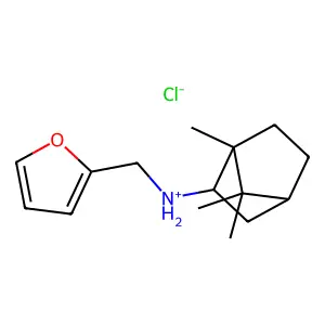 (+-)-endo-N-2-Bornylfurfurylamine hydrochloride structure