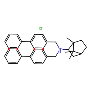(+-)-endo-N,N'-Bis(p-phenylbenzyl)-2-bornanamine hydrochloride structure