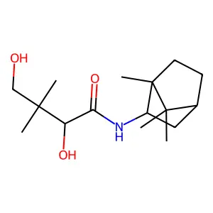 (+-)-endo-N-(2-Bornyl)-2,4-dihydroxy-3,3-dimethylbutyramide structure