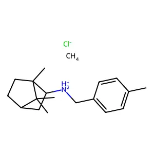 (+-)-endo-N-(p-Methylbenzyl)-2-bornanamine hydrochloride structure