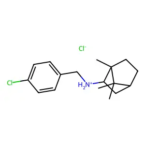 (+-)-endo-N-(p-Chlorobenzyl)-2-bornanamine hydrochloride structure