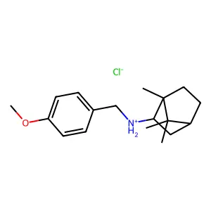 (+-)-endo-N-(p-Methoxybenzyl)-2-bornanamine hydrochloride structure