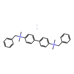 benzyl-[4-[4-[benzyl(dimethyl)azaniumyl]phenyl]phenyl]-dimethylazanium diiodide structure