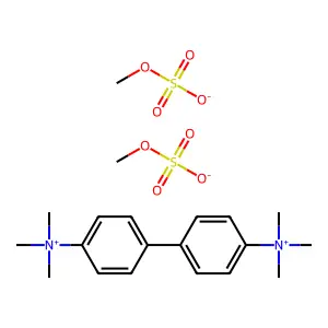 methyl sulfatetrimethyl-[4-[4-(trimethylazaniumyl)phenyl]phenyl]azanium structure