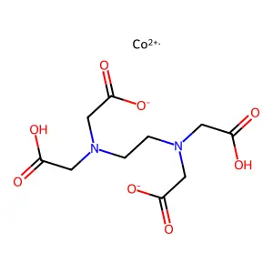 COBALTATE(2-), ((N,N'-1,2-ETHANEDIYLBIS(N-((CARBOXY-.KAPPA.O)METHYL)GLYCINATO-.KAPPA.N,.KAPPA.O))(4-))-, HYDROGEN (1:2), (OC-6-21)- structure