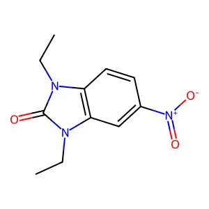 1,3-diethyl-5-nitrobenzimidazol-2-one structure