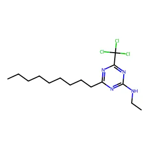 N-ethyl-4-nonyl-6-(trichloromethyl)-1,3,5-triazin-2-amine structure