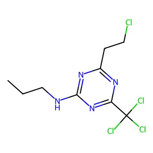 Compound C9H12Cl4N4 structure