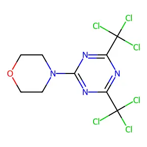 4-[4,6-bis(trichloromethyl)-1,3,5-triazin-2-yl]morpholine structure
