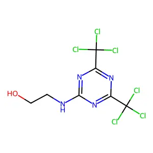 Compound C7H6Cl6N4O structure