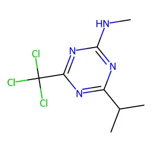N-methyl-4-propan-2-yl-6-(trichloromethyl)-1,3,5-triazin-2-amine structure