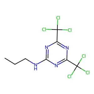 1,3,5-Triazin-2-amine, N-propyl-4,6-bis(trichloromethyl)- structure