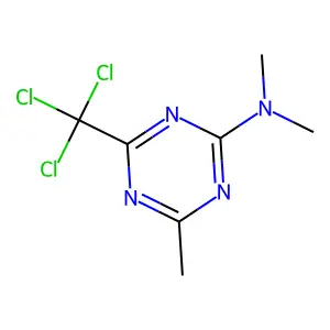 N,N,4-trimethyl-6-(trichloromethyl)-1,3,5-triazin-2-amine structure