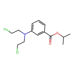 m-(Bis(2-chloroethyl)amino)benzoic acid isopropyl ester structure
