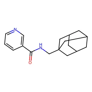 N-(1-adamantylmethyl)pyridine-3-carboxamide structure