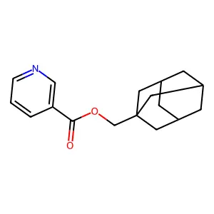 Nicotinic acid, 1-adamantylmethyl ester structure