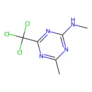 N,4-dimethyl-6-(trichloromethyl)-1,3,5-triazin-2-amine structure