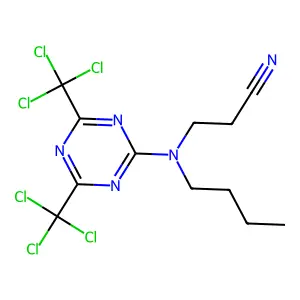 Compound C12H13Cl6N5 structure