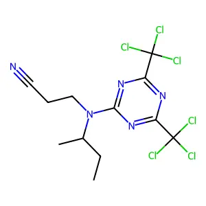 Compound C12H13Cl6N5 structure