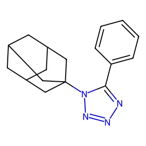 1-(1-adamantyl)-5-phenyltetrazole structure