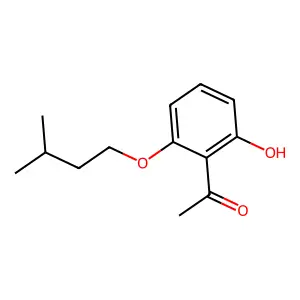 1-[2-hydroxy-6-(3-methylbutoxy)phenyl]ethanone structure