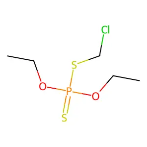 chloromethylsulfanyl-diethoxy-sulfanylidene-lambda5-phosphane structure