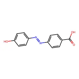Benzoic acid, 4-[(4-hydroxyphenyl)azo]- structure