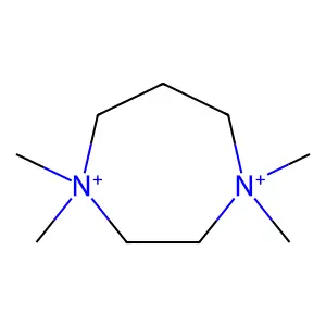 1,1,4,4-tetramethyl-1,4-diazepane-1,4-diium structure