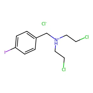 p-Iodo-di-(2-chloroethyl)-benzylamine hydrochloride structure