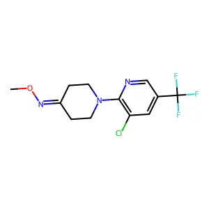 1-[3-chloro-5-(trifluoromethyl)-2-pyridinyl]-N-methoxypiperidin-4-imine structure