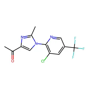 1-[1-[3-chloro-5-(trifluoromethyl)-2-pyridinyl]-2-methylimidazol-4-yl]ethanone structure