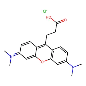 [9-(2-carboxyethyl)-6-(dimethylamino)xanthen-3-ylidene]-dimethylazanium chloride structure