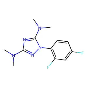 1-(2,4-difluorophenyl)-3-N,3-N,5-N,5-N-tetramethyl-1,2,4-triazole-3,5-diamine structure
