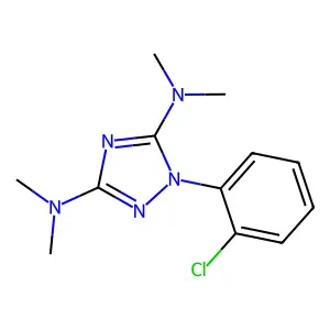 1-(2-chlorophenyl)-3-N,3-N,5-N,5-N-tetramethyl-1,2,4-triazole-3,5-diamine structure