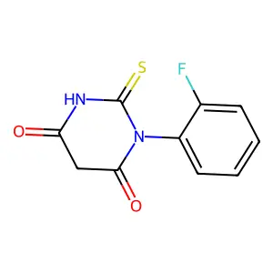 1-(2-fluorophenyl)-2-sulfanylidene-1,3-diazinane-4,6-dione structure