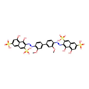 Compound C34H26N4O18S4 structure