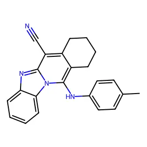 11-(4-methylanilino)-7,8,9,10-tetrahydrobenzimidazolo[1,2-b]isoquinoline-6-carbonitrile structure