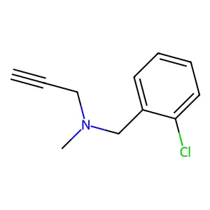 N-[(2-chlorophenyl)methyl]-N-methylprop-2-yn-1-amine structure