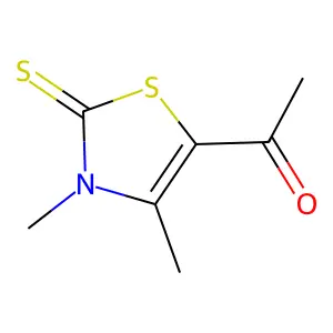 1-(3,4-dimethyl-2-sulfanylidene-1,3-thiazol-5-yl)ethanone structure