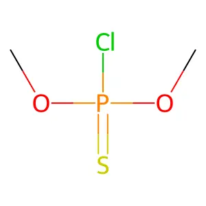 Dimethyl phosphorochloridothionate structure