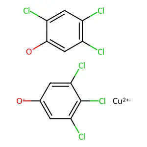 Copper, bis(trichlorophenoxy)- structure