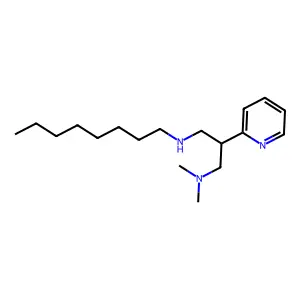 N,N-dimethyl-N'-octyl-2-pyridin-2-ylpropane-1,3-diamine structure