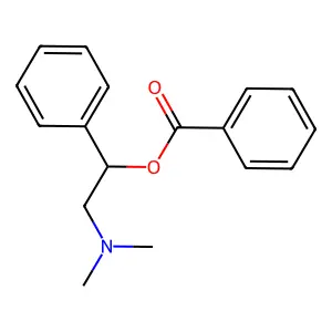 [2-(dimethylamino)-1-phenylethyl] benzoate structure