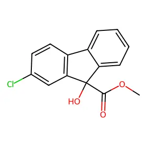 methyl 2-chloro-9-hydroxyfluorene-9-carboxylate structure