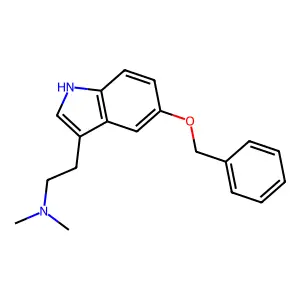 N,N-dimethyl-2-(5-phenylmethoxy-1H-indol-3-yl)ethanamine structure
