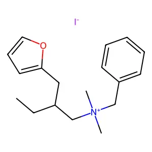 Benzyldimethyl(2-furfurylbutyl)ammonium iodide structure