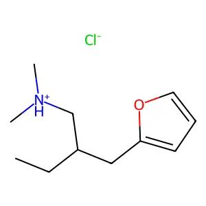 2-(2-((Dimethylamino)methyl)butyl)furan hydrochloride structure